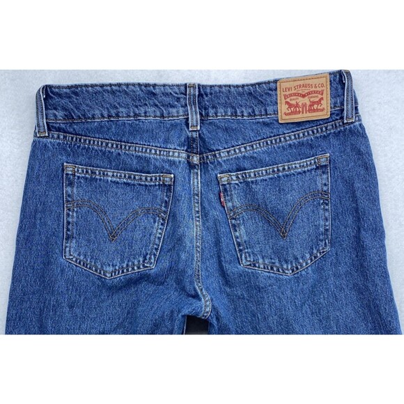 Levi's Superlow Jeans Women's Blue Denim Relaxed Fit W31 L32 Boot Cut Western - Picture 4 of 16